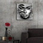 Thinking Of Africa 3 by Rey Klimt - 24x24 acrylic wall art in a room