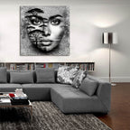 Thinking Of Africa 3 by Rey Klimt - 36x36 acrylic wall art in a room