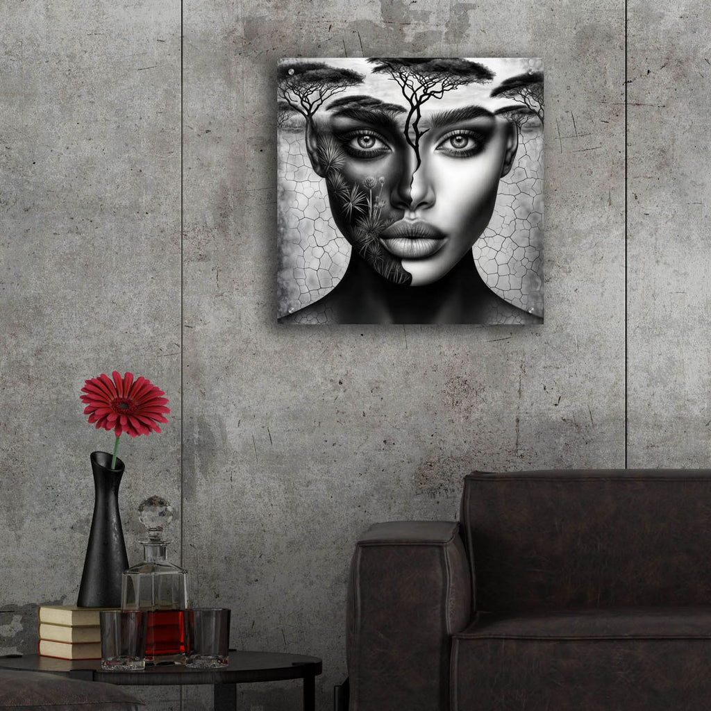 Thinking Of Africa 5 by Rey Klimt - 24x24 acrylic wall art in a room