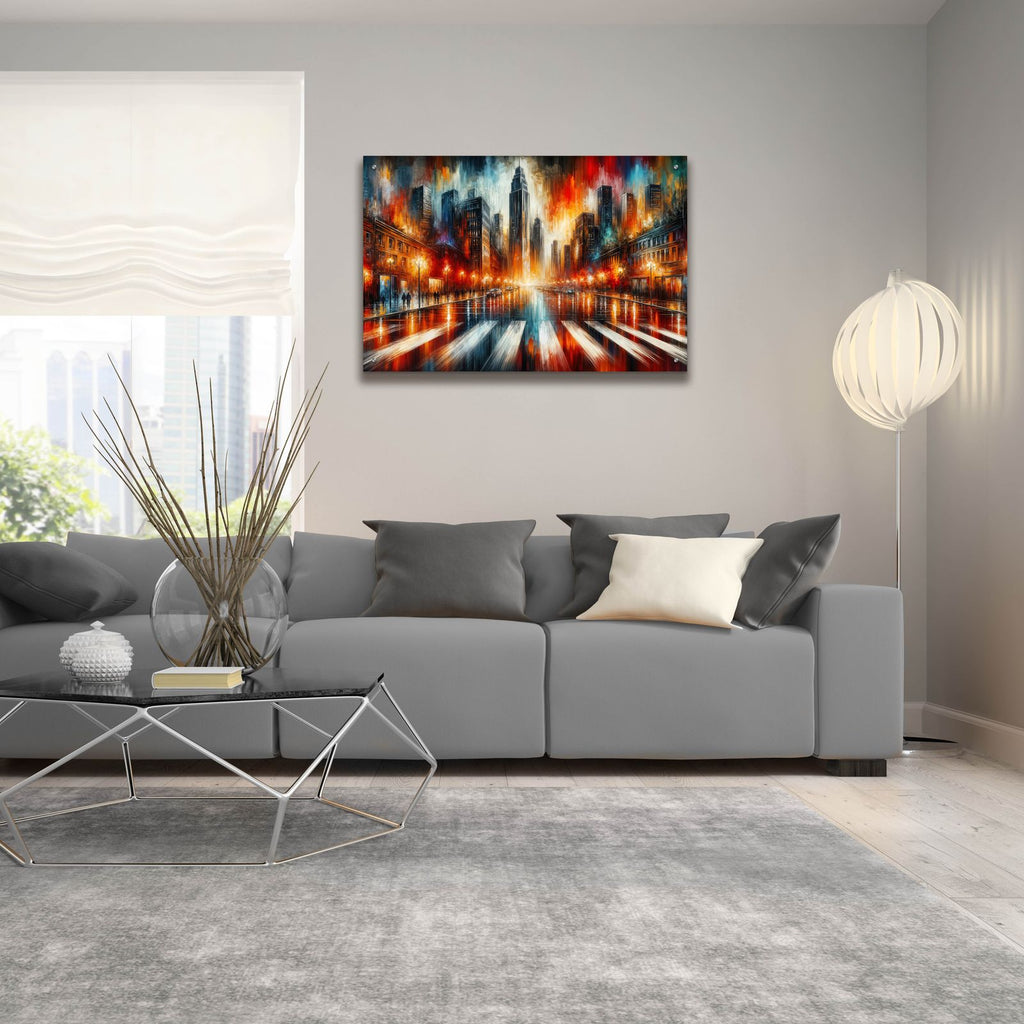 Urban Abstract 3 by Rey Klimt - 36x24 acrylic wall art in a room