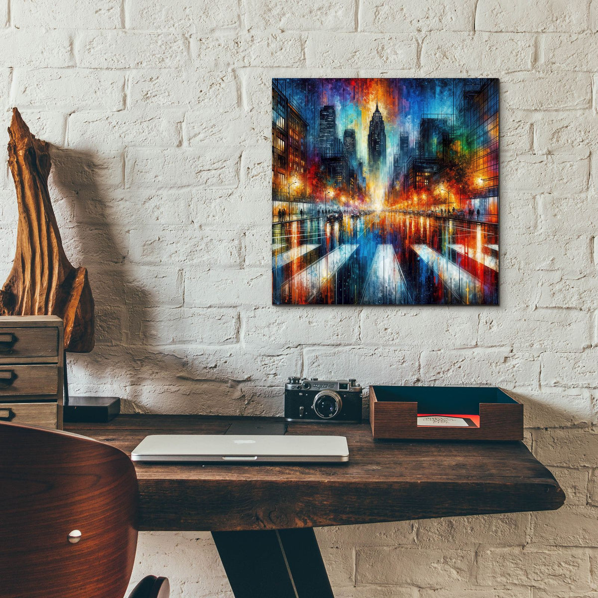 Urban Abstract 7 by Rey Klimt - 12x12 acrylic wall art in a room