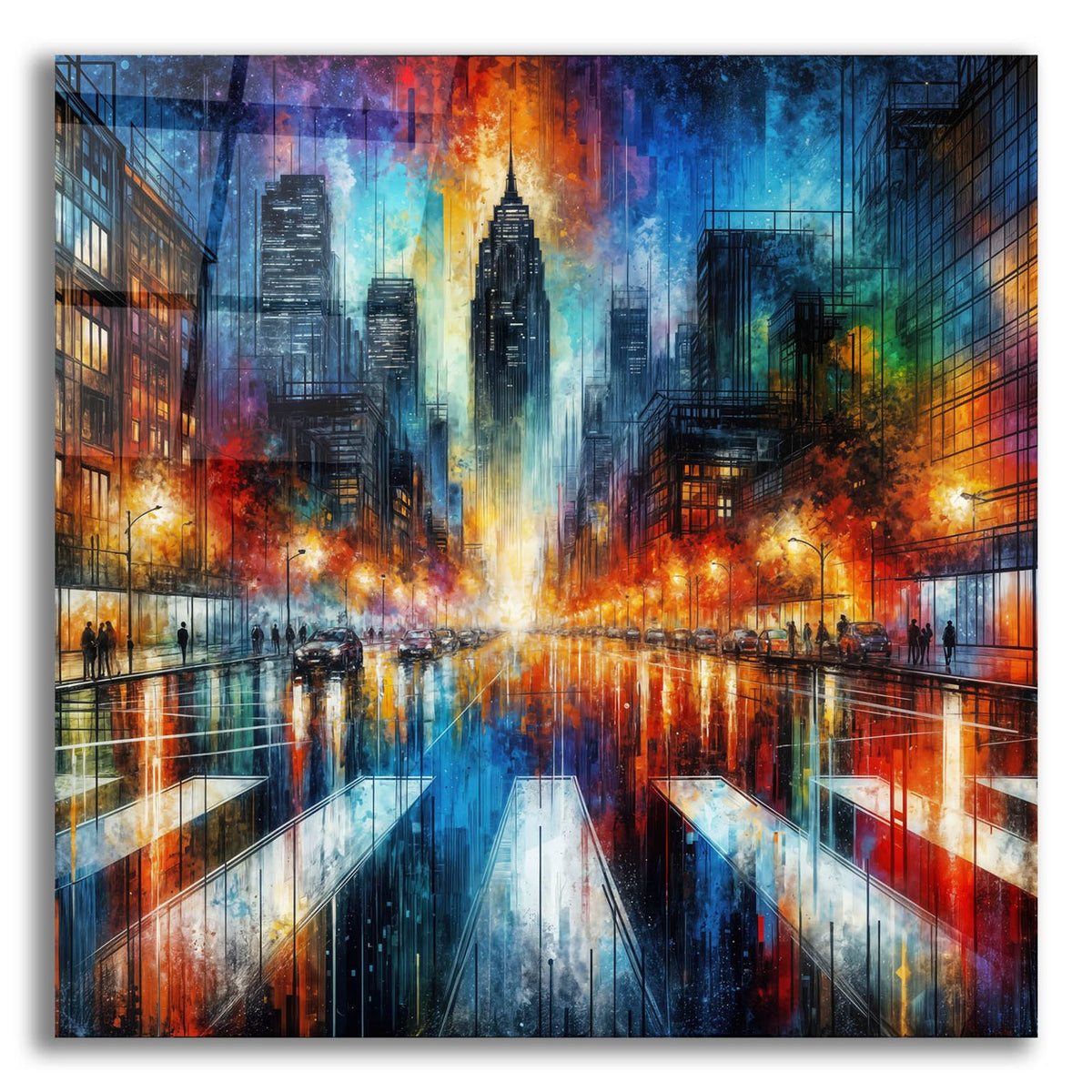 Urban Abstract 7 by Rey Klimt acrylic glass wall art