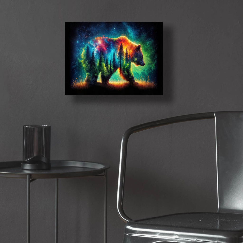 Vibrant Bear 2 by Rey Klimt - 16x12 acrylic wall art in a room