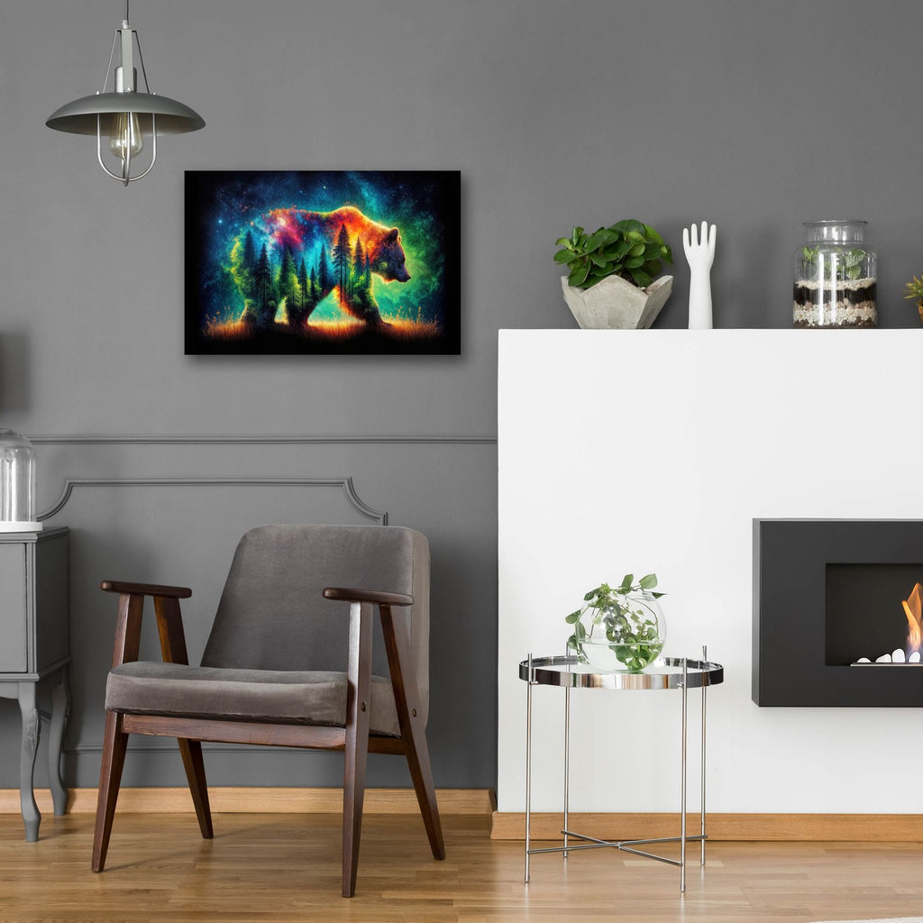 Vibrant Bear 2 by Rey Klimt - 24x16 acrylic wall art in a room
