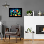 Vibrant Bear 2 by Rey Klimt - 24x16 acrylic wall art in a room