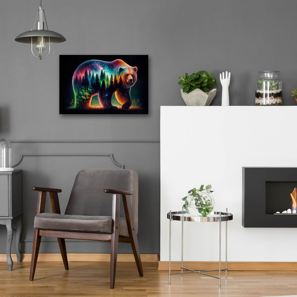 Vibrant Bear 4 by Rey Klimt - 24x16 acrylic wall art in a room
