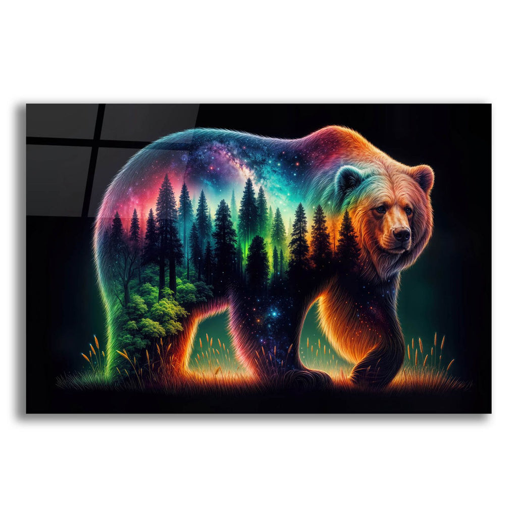 Vibrant Bear 4 by Rey Klimt acrylic glass wall art