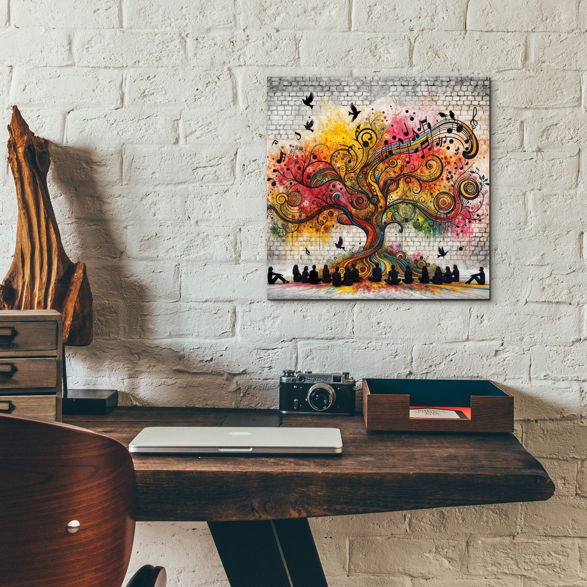 Wisdom Tree 2 by Rey Klimt - 12x12 acrylic wall art in a room