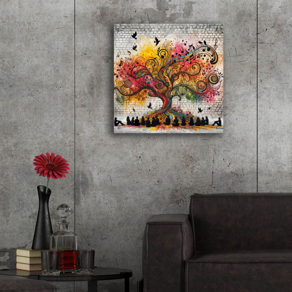 Wisdom Tree 2 by Rey Klimt - 24x24 acrylic wall art in a room