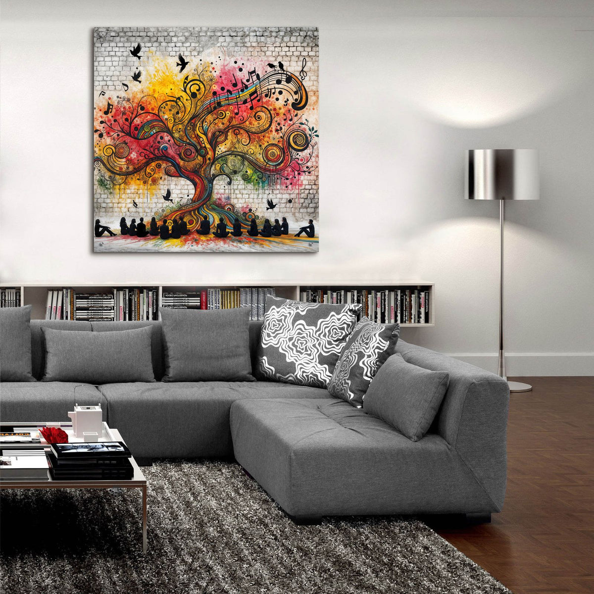 Wisdom Tree 2 by Rey Klimt - 36x36 acrylic wall art in a room
