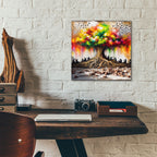 Wisdom Tree 3 by Rey Klimt - 12x12 acrylic wall art in a room