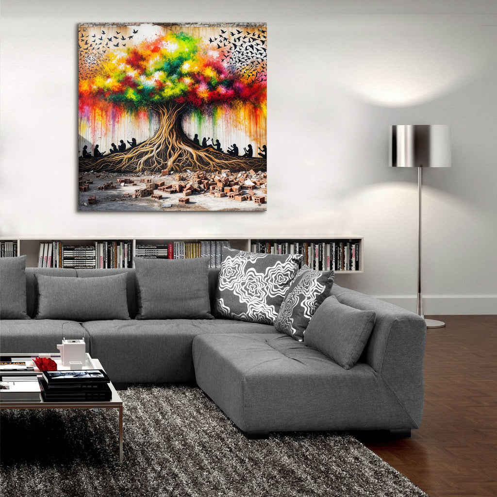 Wisdom Tree 3 by Rey Klimt - 36x36 acrylic wall art in a room