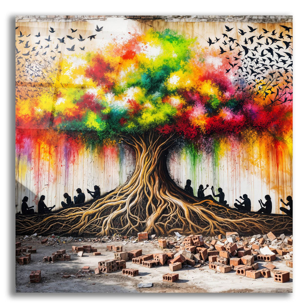 Wisdom Tree 3 by Rey Klimt acrylic glass wall art