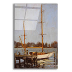 Ivory Falcon At Rest by Chuck Larivey acrylic glass wall art