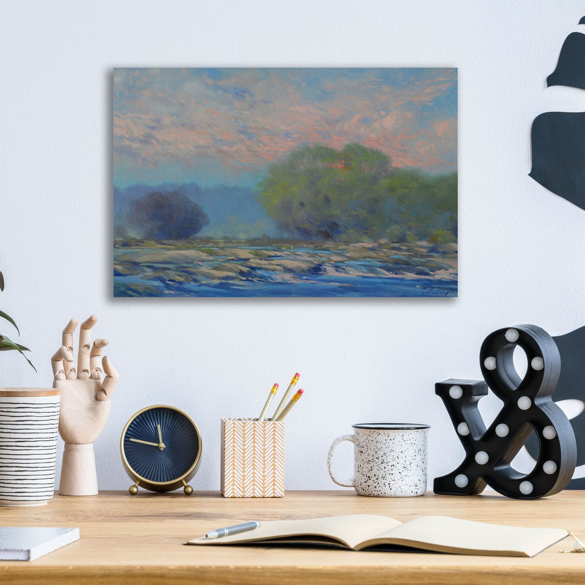 James River From Belle Isle 1 by Chuck Larivey - 16x12 acrylic wall art in a room