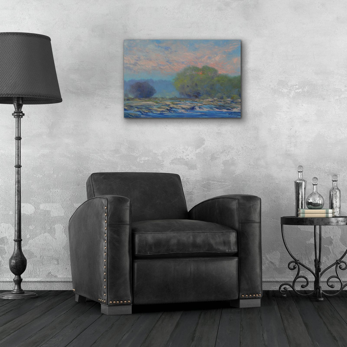 James River From Belle Isle 1 by Chuck Larivey - 24x16 acrylic wall art in a room