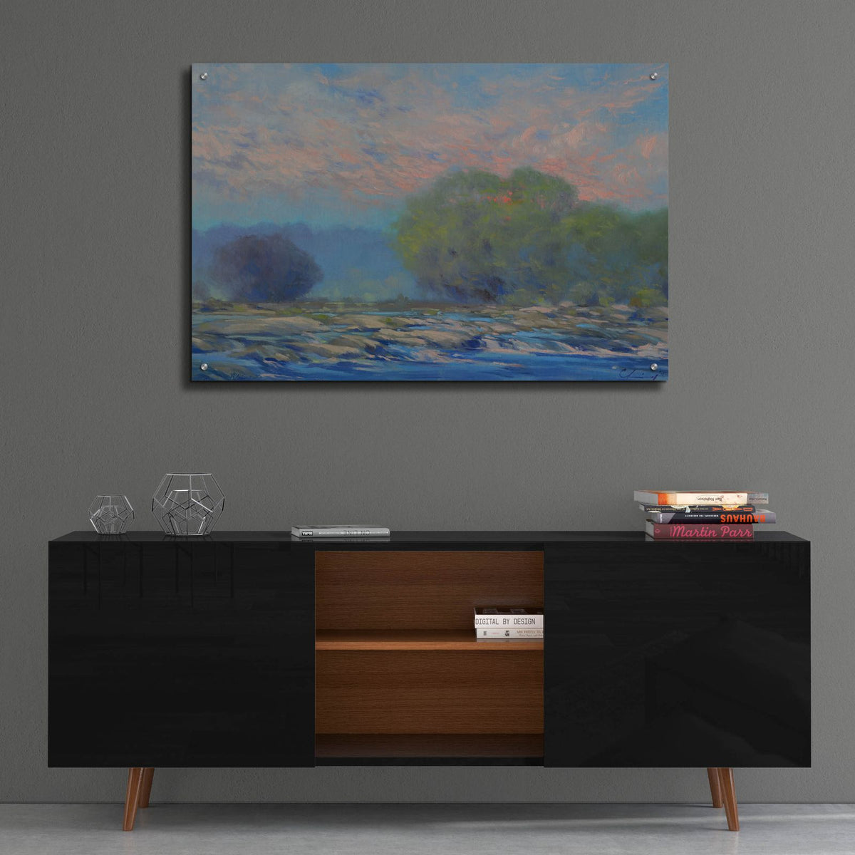 James River From Belle Isle 1 by Chuck Larivey - 36x24 acrylic wall art in a room