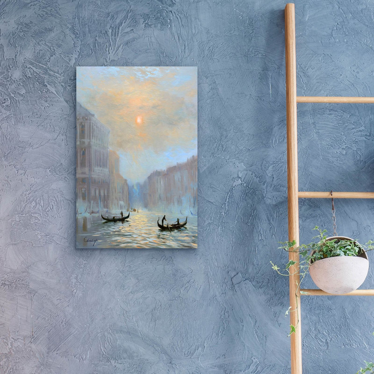 Venice Morning Mist by Chuck Larivey - 16x24 acrylic wall art in a room