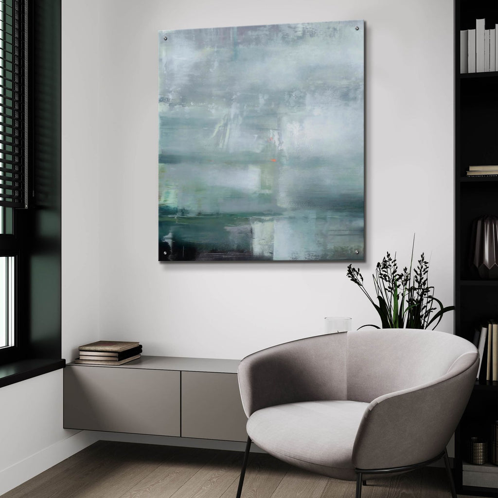 Sailing Azure Bay - Detail by Aondrea H. Maynard - 36x36 acrylic wall art in a room