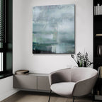 Sailing Azure Bay - Detail by Aondrea H. Maynard - 36x36 acrylic wall art in a room