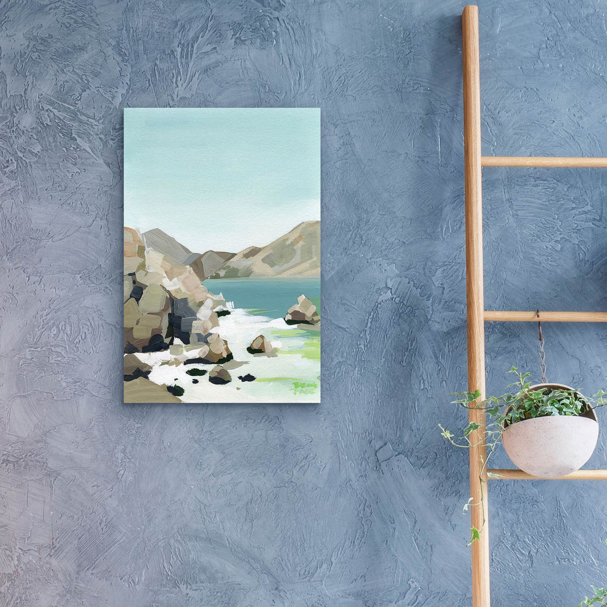 Rocky Coast by Brook Page - 16x24 acrylic wall art in a room