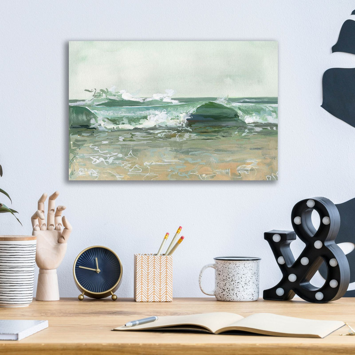 Waves Series No. 2 by Brook Page - 16x12 acrylic wall art in a room