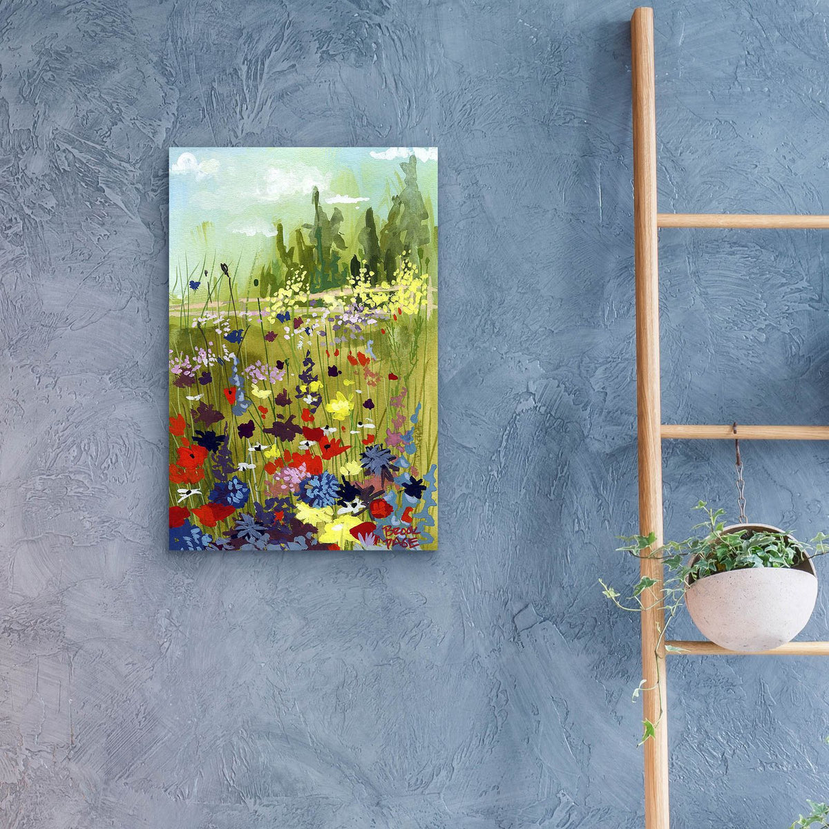 Wildflower Meadow by Brook Page - 16x24 acrylic wall art in a room