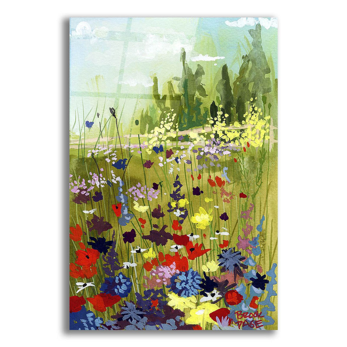 Wildflower Meadow by Brook Page acrylic glass wall art