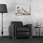 Quail Pair by Cat Thurman Designs - 24x16 acrylic wall art in a room