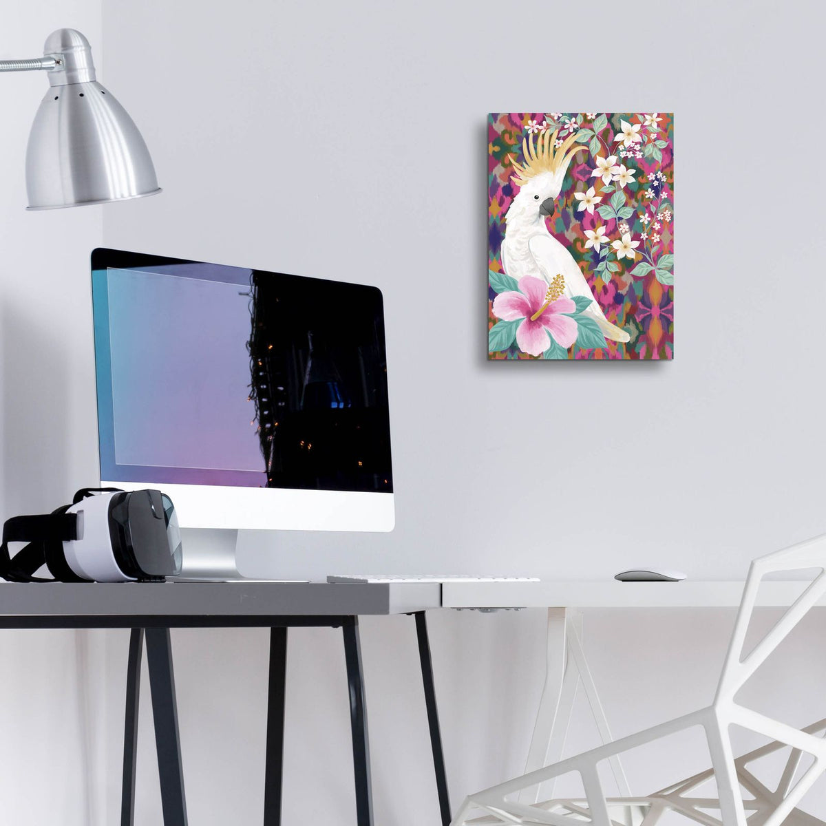 Cool Cockatoo by Cat Thurman Designs - 12x16 acrylic wall art in a room