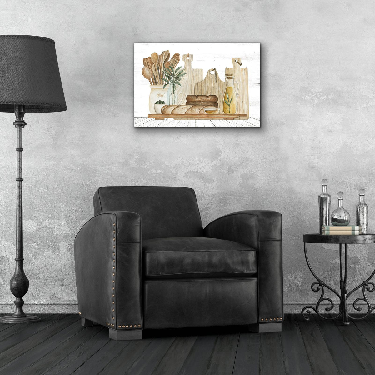 Tuscan Bread Board by Cindy Jacobs - 24x16 acrylic wall art in a room