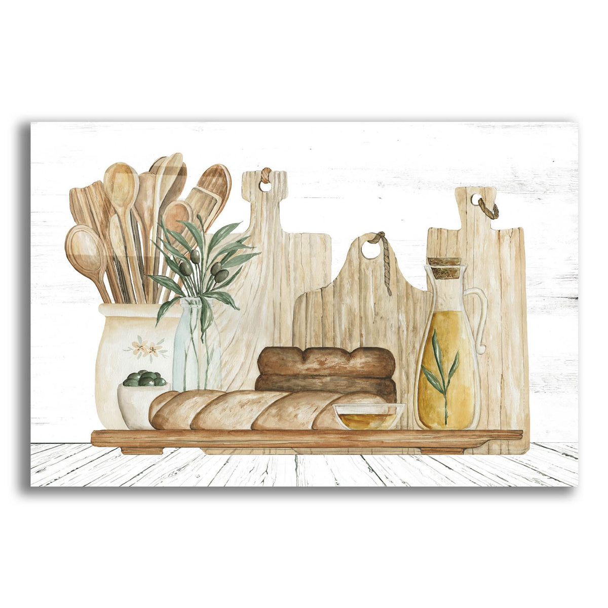 Tuscan Bread Board by Cindy Jacobs acrylic glass wall art