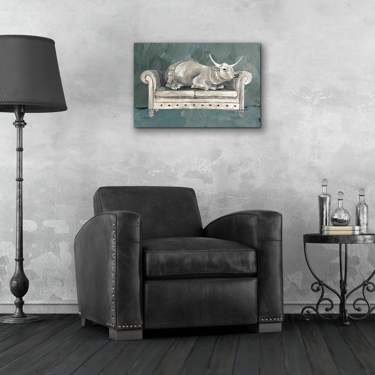 Cowches 1 by Cindy Jacobs - 24x16 acrylic wall art in a room