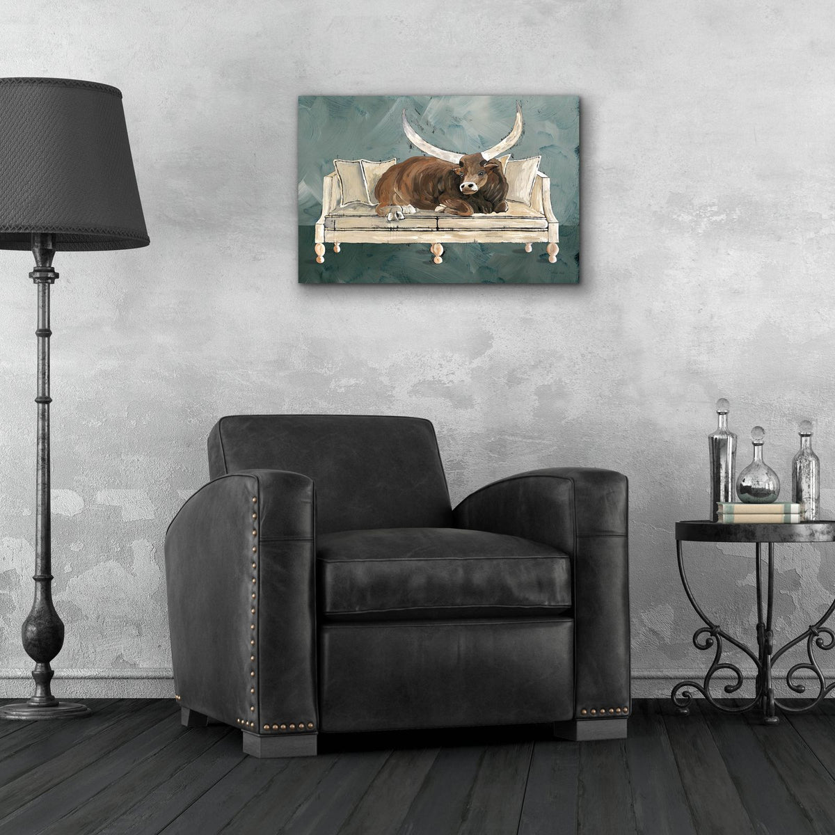 Cowches 2 by Cindy Jacobs - 24x16 acrylic wall art in a room