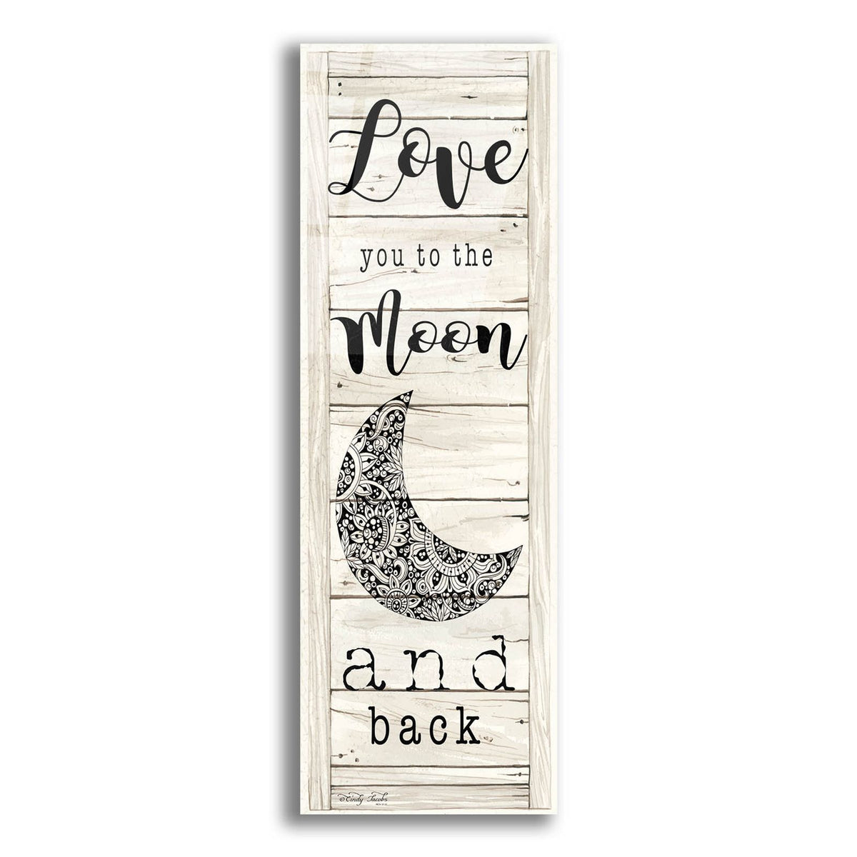 Love You To The Moon And Back by Cindy Jacobs acrylic glass wall art