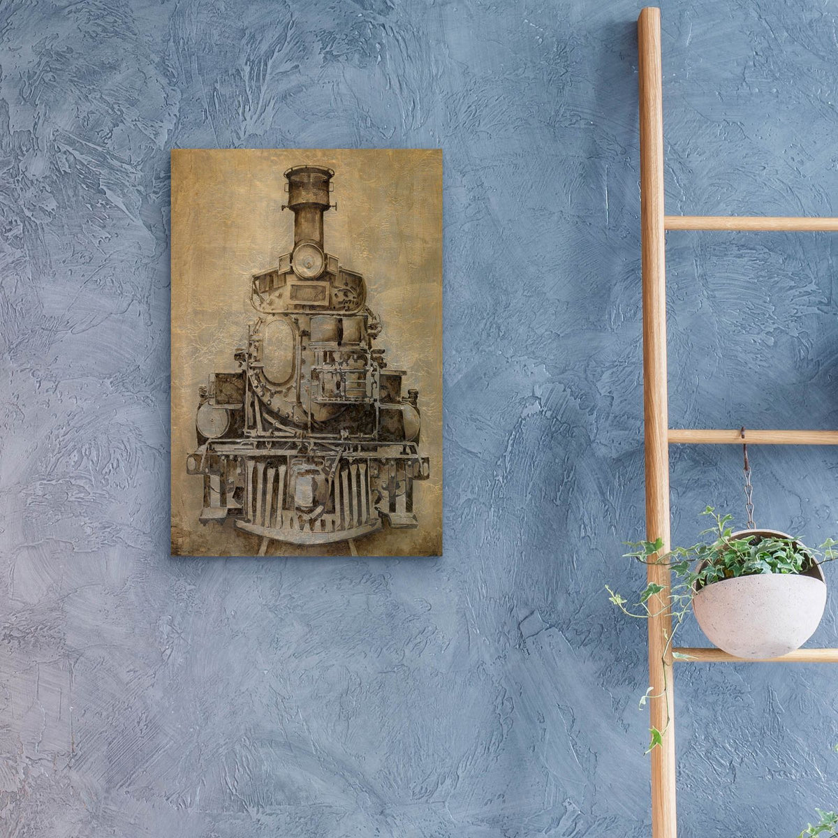 Locomotive by Cloverfield & Co. - 16x24 acrylic wall art in a room