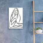 Yoga Pose by Cat Thurman Designs - 16x24 acrylic wall art in a room