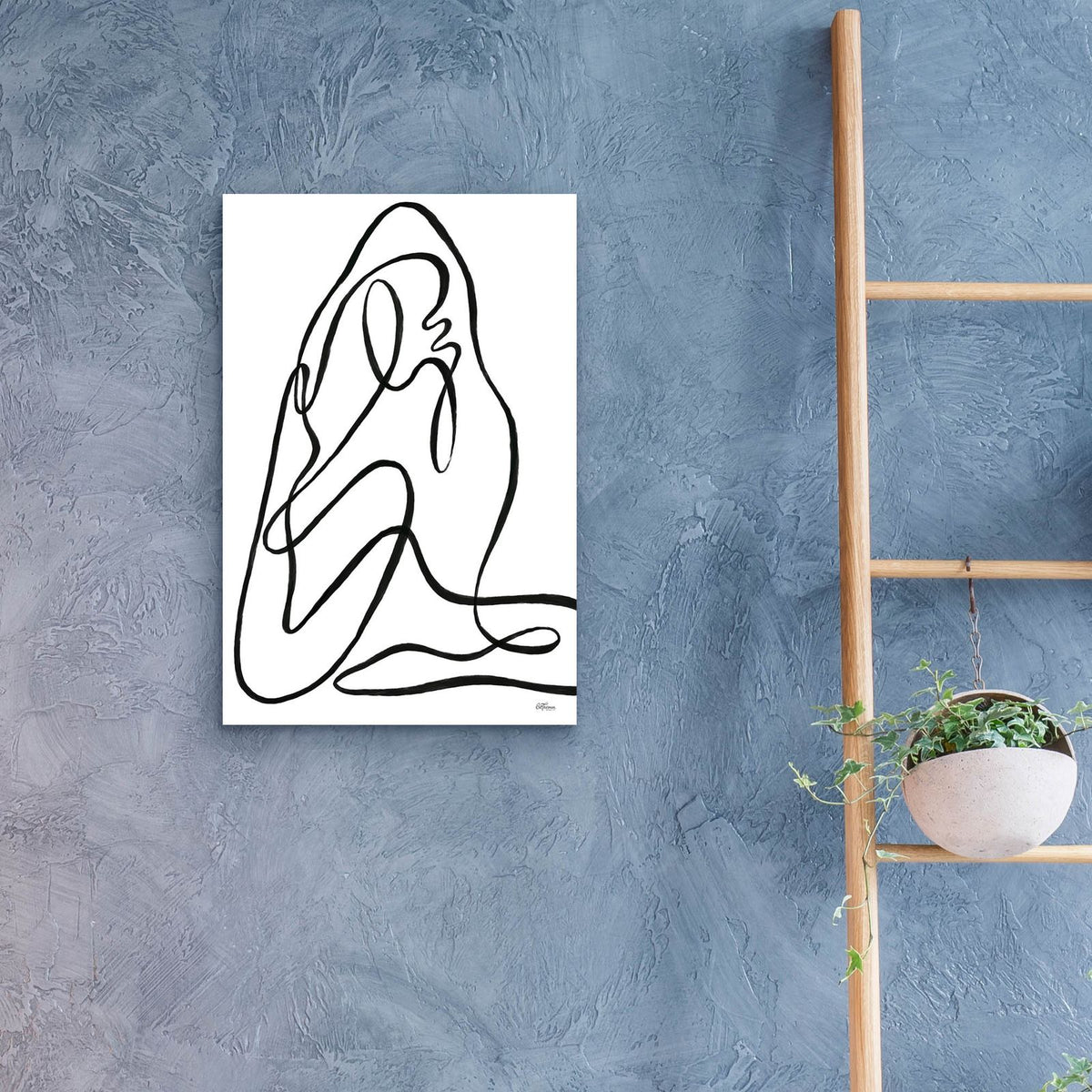Yoga Pose by Cat Thurman Designs - 16x24 acrylic wall art in a room