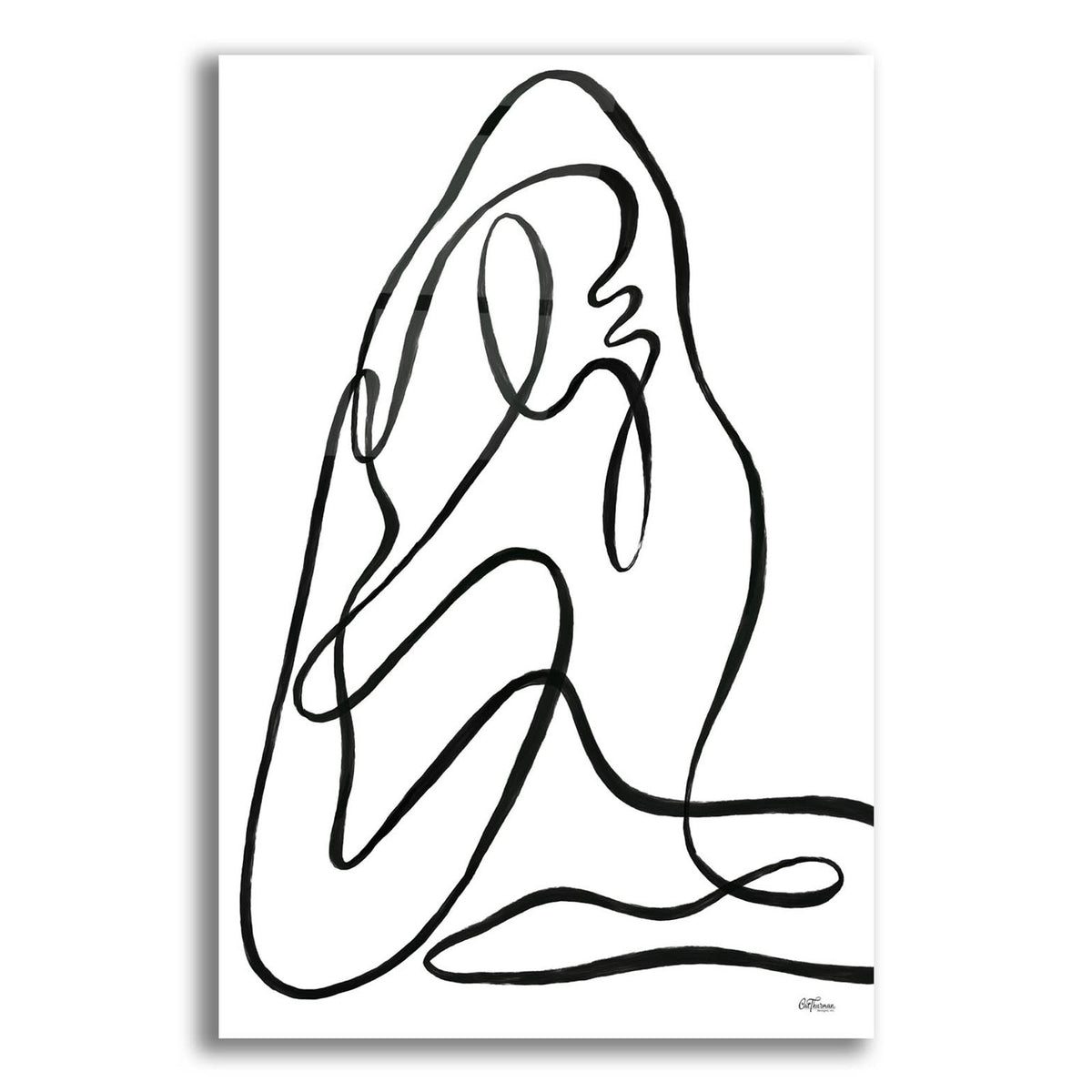 Yoga Pose by Cat Thurman Designs acrylic glass wall art