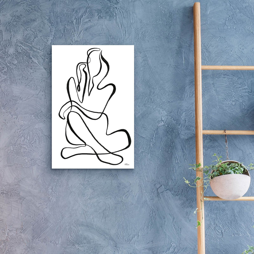 Sitting Woman by Cat Thurman Designs - 16x24 acrylic wall art in a room