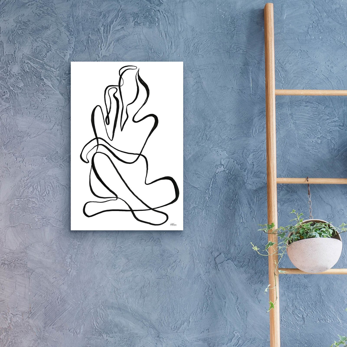 Sitting Woman by Cat Thurman Designs - 16x24 acrylic wall art in a room