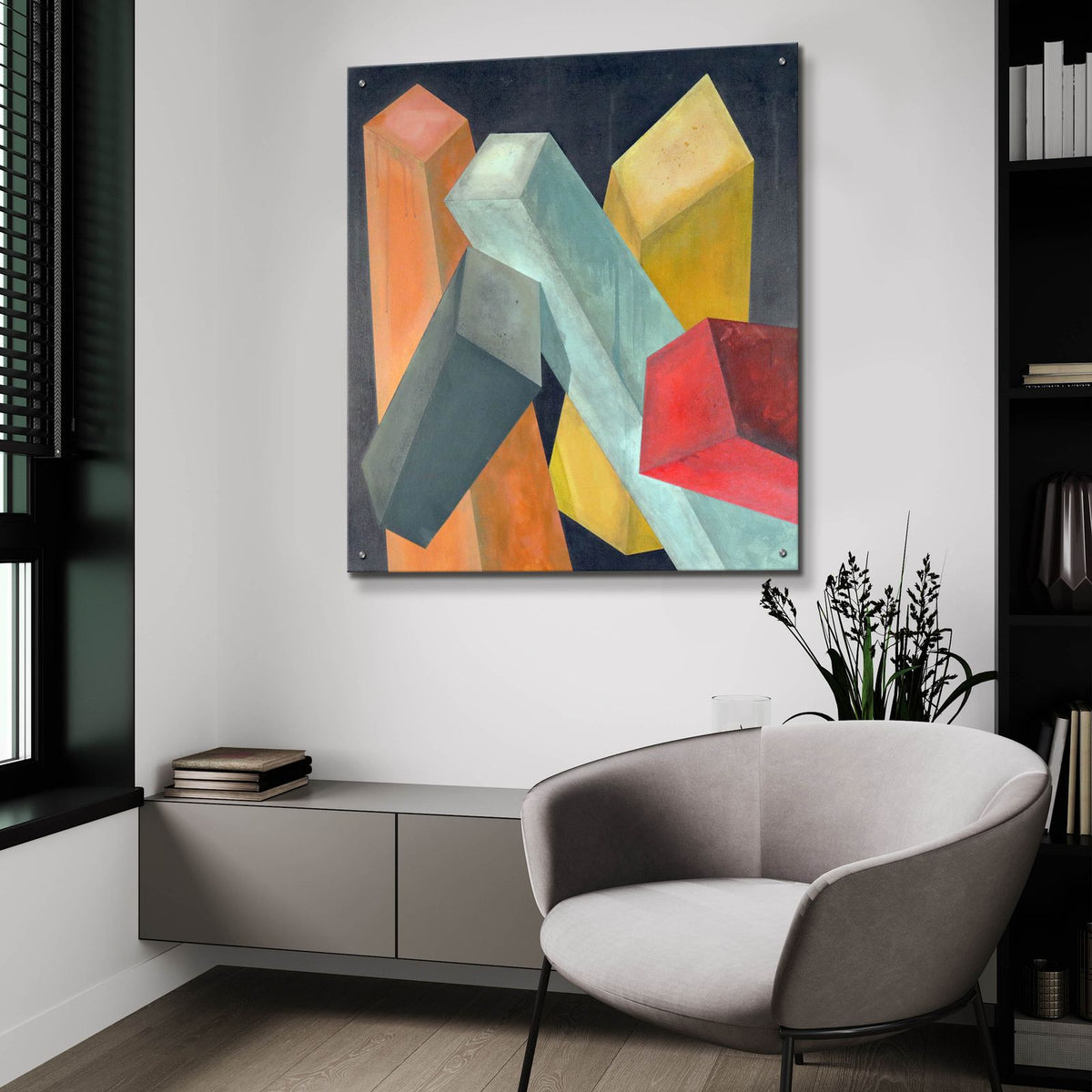A Delicate Balance by Bebe Keith - 36x36 acrylic wall art in a room