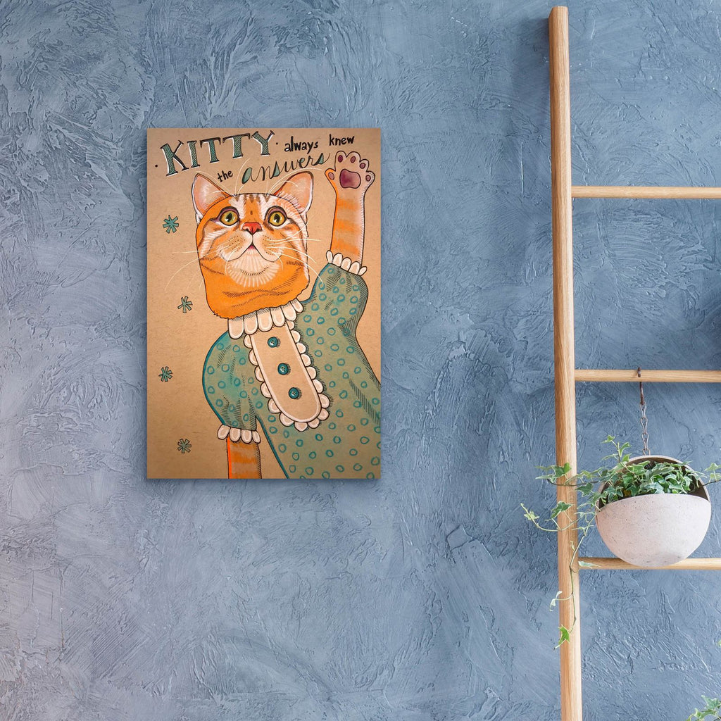 Answering Kitty by Bebe Keith - 16x24 acrylic wall art in a room
