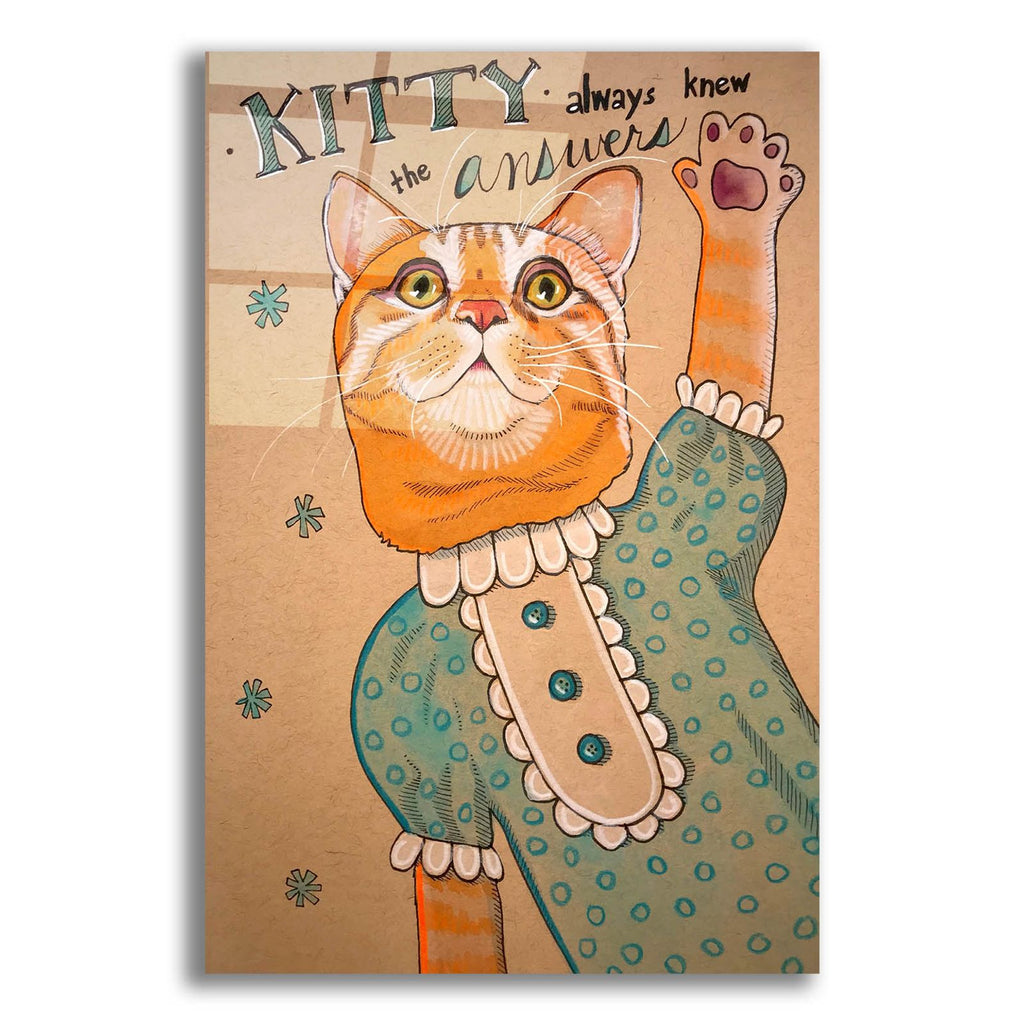 Answering Kitty by Bebe Keith acrylic glass wall art