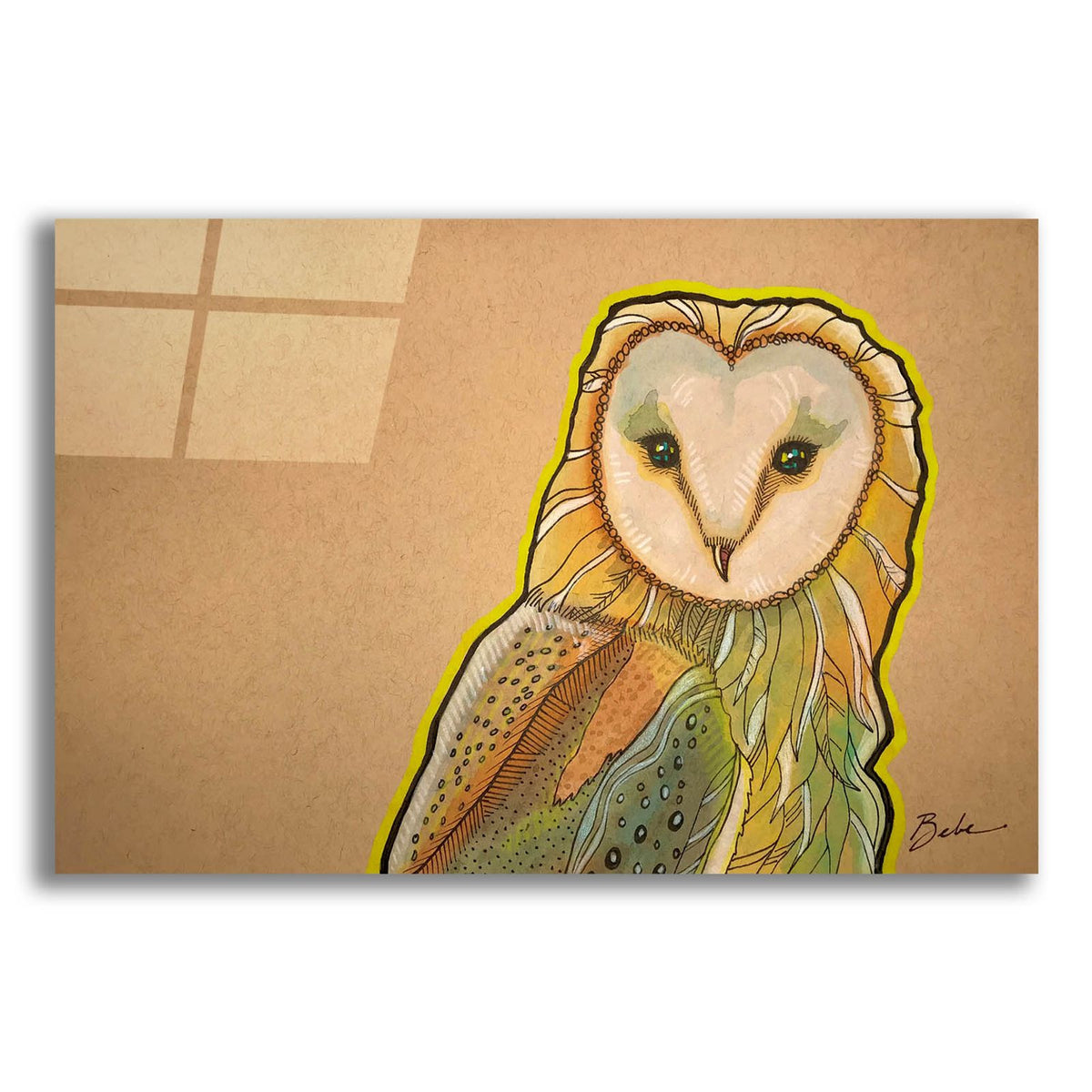 Barn Owl Look by Bebe Keith acrylic glass wall art