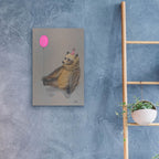 Bear Waiting To Party by Bebe Keith - 16x24 acrylic wall art in a room