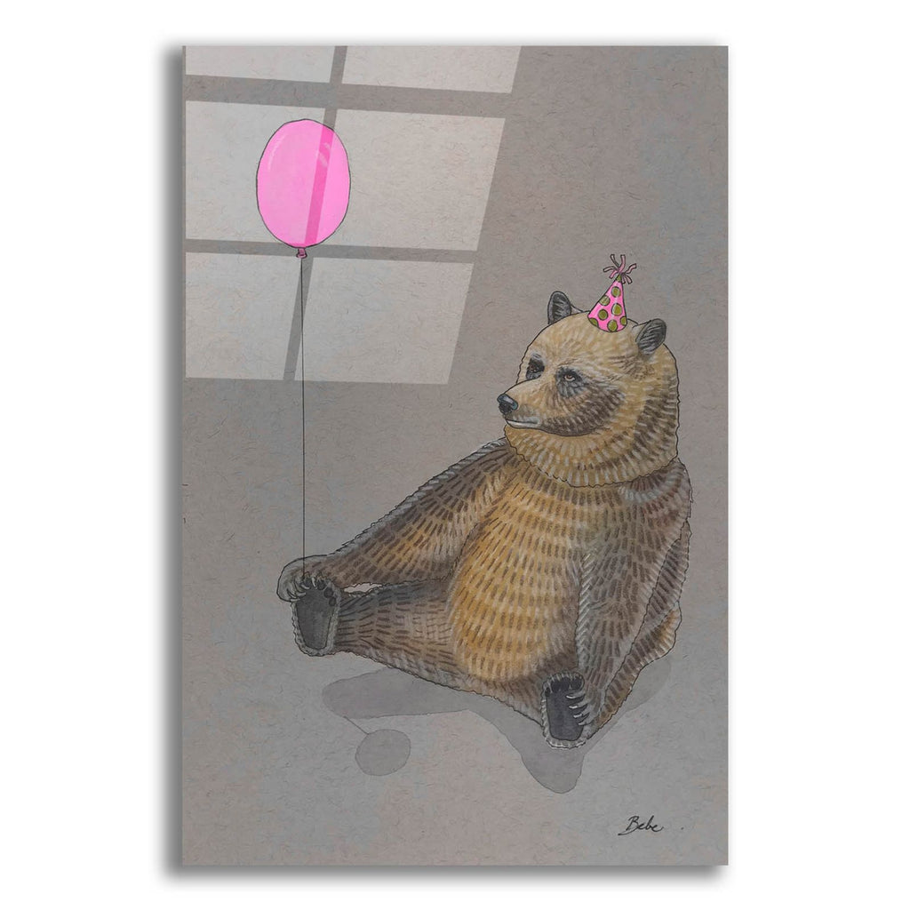 Bear Waiting To Party by Bebe Keith acrylic glass wall art