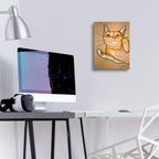 Belly Scratch by Bebe Keith - 12x16 acrylic wall art in a room