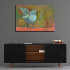 Blue Bird Big by Bebe Keith - 36x24 acrylic wall art in a room