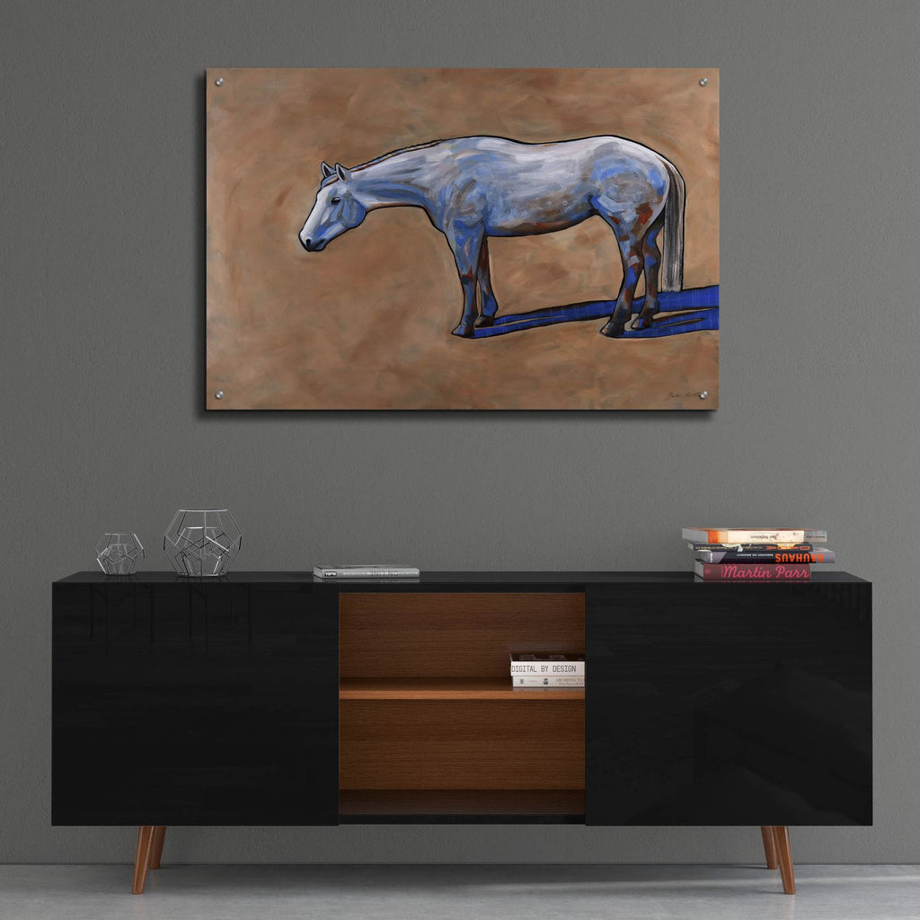 Blue Horse by Bebe Keith - 36x24 acrylic wall art in a room